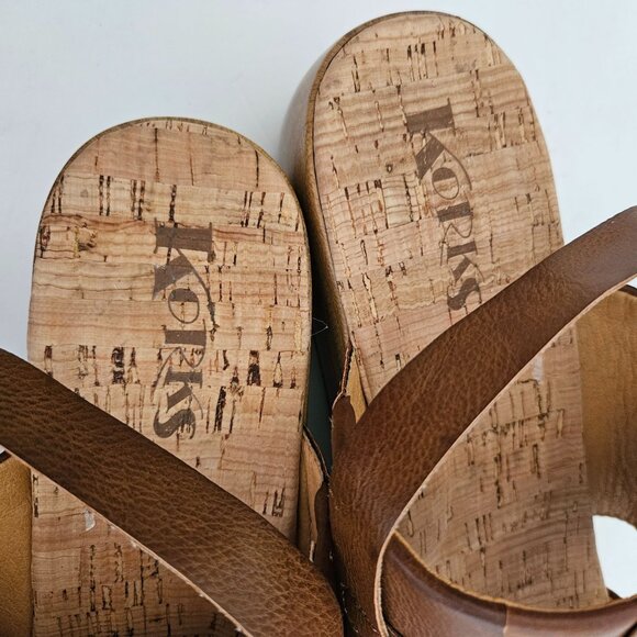 Korks By Kork-Ease Fraya Platform Sandal Brown Woman SZ 10 Excellent Worn Once - Picture 3 of 10